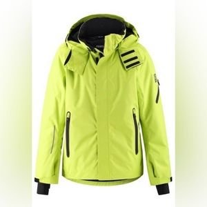 Reima reimatec winter ski snowboard jacket in lime green